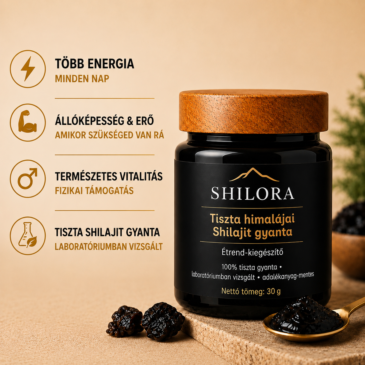 Tiszta himalájai sziladzsitból készült gyanta – Shilora®